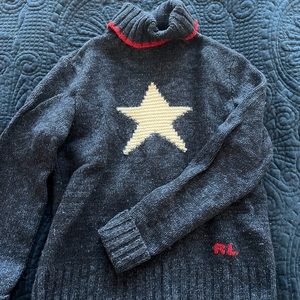 Polo Ralph Lauren star turtleneck sweater rare